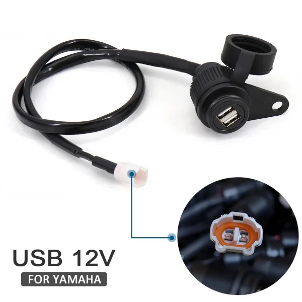 NEW Motorcycle Accessories Double USB Charger Plug Socket Adapter For YAMAHA MT-09 MT09 2021 2022 - Image 4